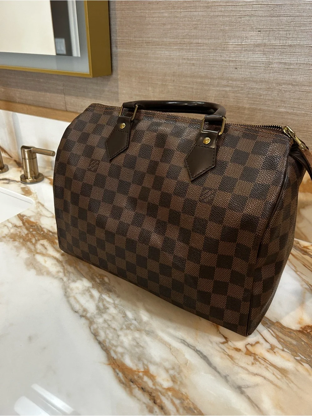 Louis Vuitton Brown Damier Ebene Duffel Bag